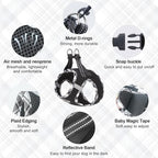 BEAUTYZOO Step in Dog Harness and Leash Set,Reflective Dog Harness No Pull No Choke Puppy Harness for Small Medium Large Dogs Cats,Soft Padded Mesh Vest Harnesses for Girl and Boy Pets,Black Plaid M