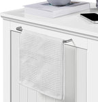Yaheetech Cat Litter Box Enclosure, Litter Box Furniture Hidden with Towel Bar, Wooden Pet Washroom, Dog Proof Cat Litter Box Cabinet, Indoor Cat House, Side End Table, White