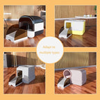 Plastic Inclined Steps Assist in Using Various Sizes of cat Litter Boxes. Plastic Large cat Litter Boxes Inclined Steps are Non Stick，Height Adjustable，Easy to Clean(White, Small)