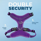 Voyager Step-in Pet Harness - All Weather Mesh, Adjustable Step in Harness for Cats and Dogs by Best Pet Supplies - Purple, S