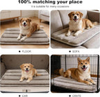 Dog Crate Pad, Ultra Soft & Anti-Slip Kennel Mat, Secure Fit for Metal Crates & Dog Cages, Washable Cozy Bed for Small Medium Large Dogs (Light Brown, M(28"*16"*1.5"))