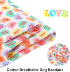 ARING PET Valentine's Dog Bandana-Cute Heart Pet Bandanas, Soft Scarf Cotton Dogs Triangle Bibs for Small to Large Dogs and Cats