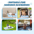 Nuanchu Dog Stroller Cooling Mat Waterproof Outdoor Pet Cooling Mat Washable Summer Cat Sleeping Blanket for Pet Stroller (11.81 x 19.69 Inches,Whale)