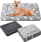 VitalCozy 4 Pcs Dog Crate Pads, Ultra Soft Warm Washable Anti-Slip Kennel Bed Mat for Pets, Reversible, Replaceable, Cozy Cage Liner for Small Medium Large Dogs and Cats(24 x 36 x 1.6 Inch,Gray)