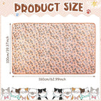 Tatuo 4 Pcs Dog Blanket for Pet Cat Blankets Indoor Puppy Teething Stuff Toys Paw Print Fleece Soft Blanket Sleep Mat for Guinea Pig Cage(White, Coffee, Pink, Purple,XX-Large(40 x 63 Inch),Square)