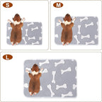 1 Pack 3 Blankets Super Soft Fluffy Premium Fleece Pet Blanket Flannel Paw Printed Throw for Dog Puppy Cat (Small 23x16'', Star, Bone, Love)