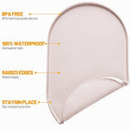 Hubulk 100% Waterproof Silicone Pet Feeding Mat with Raised Edge for Food and Water, Dog Bowl Mats, Cat Bowls Placemat with High Lip Protects Floor for Cats and Dogs (White Sand, 19" L x 12" W)