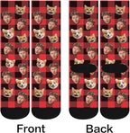 D-Story Custom Face Socks, Personalized Photo Picture on Socks, Unisex Athletic Crew Socks for Men Women