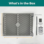 MyPet Petyard: 5.5 Ft. Wide Customizable Folding Dog Playpen Indoor/Outdoor. Made in USA. 6-Panel Puppy Playpen. Freestanding Play Pen Dog Gate 26" Tall, Fieldstone