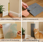 Cat Scratch Mat (Dark Grey, 10-Pack), 23.6’’ x 11.8’’ Wall Corner Scratcher, Versatile Self-Adhesive Replacement Easy Use for Cat Trees, Wall Furniture, Scratching Posts, and Couch Protection