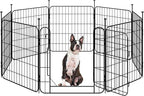 Yaheetech Expandable Dog Playpen, 8 Panel 24 inch Puppy Playpen with Door Indoor/Outdoor Pet Fence for Small Medium Dogs