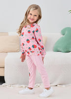 Little Girls Unicorn Outfits 2 Piece Kids Ruffle Sleeve Sweatshirt + Leggings Fall Leopard Clothing Sets 2-10 Years Old