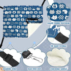 BBTO 3 Pcs Reversible Pet Hammock Soft Plush Cat Hanging Hammock Guinea Pig Bed Rat Cage Accessories for Puppy Dog Piggy Kitten Ferret Rabbit Other Small Animals(Cat)