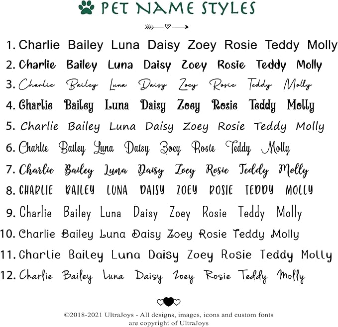 Ultra Joys Cat ID Tag Personalized Pet Tags, Durable Stainless Steel Small Pet Mini Dog Cat Tag Lightweight -Heart Tag in Silver