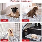 Dog Crate Mat (24" X 18"), Soft Dog Bed Mat with Cute Prints, Personalized Crate Pad, Anti-Slip Bottom, Machine Washable Kennel Pad
