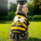 Parisian Pet Dog Buzz Patrol Bee Shirt - Embroidered Pet Vest - 100% Cotton & Polyester Doggy - Shirt - Lightweight Pet Clothes - Sleeved Puppy Costume - Funny Shirts for Large Dogs - 2XL