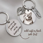Personalized Pet Photo Engraved Keychain – Custom Dog or Cat Portrait Keepsake – Stainless Steel Pet Memorial Gift for Pet Lovers – Meaningful Remembrance or Holiday Stocking Stuffer