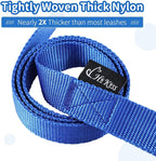 HIKISS Long Dog Leash Obedience Recall Training Agility Lead with Thickening Material for Large Dog - 15ft 20ft 30ft 50ft 100ft Training Leash(Blue 15ft)