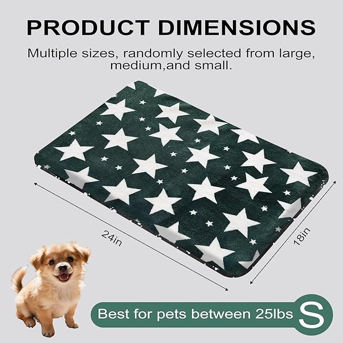 Washable Dog Bed Plush Orthopedic Outdoor Crate Mat with Non-Slip Bottom,Luxe Soft Kennel Pad for Pets, Cozy Cage Cushion & Pet Sleeping Mattress Large Sized,Medium,Small Dogs,24x18 inch,Green