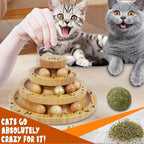 Cat Ball Track - 3-Level Cat Ball Tower with 9 Removable Balls for Interactive Play and Mental, Physical Exercise - Large Size