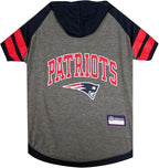 Pets First NFL New England Patriots Hoodie for Dogs & Cats. | NFL Football Licensed Dog Hoody Tee Shirt, Large | Sports Hoody T-Shirt for Pets | Licensed Sporty Dog Shirt