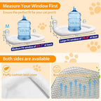 L&W BROS. 2PC Cat Window Perch Cushion Bed Cat Hammock with 4 Updated Suction Cups Easy to Assemble Window Bed for Heavy Large Cats (M 2Pc)