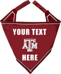 Pets First NCAA Texas A&M Aggies Personalized Tie Around Bandana for Dogs & Cats, Size Large/X-Large. Custom Dog Bandana Scarf Bib for Pet Cat Dog. The Ultimate Game-Day & Party Customizable Bandana
