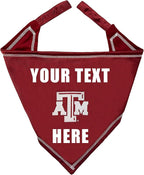Pets First NCAA Texas A&M Aggies Personalized Tie Around Bandana for Dogs & Cats, Size Large/X-Large. Custom Dog Bandana Scarf Bib for Pet Cat Dog. The Ultimate Game-Day & Party Customizable Bandana