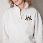 Chillever Personalized Embroidery Sweatshirt With Dog Photo for Women, Custom Dog Mom Sweatshirt, Dogs Mom Gifts
