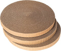 Round cat Scratcher Refill, 10 inch Diameter, 7/8 inch Thickness Scratcher Replacement Pads, Scratching Board Circle, Scratch pad, scratchers for Indoor Cats (3pcs)