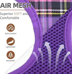 PUPTECK Soft Mesh Dog Harness and Leash Set Pet Puppy Cat Comfort Padded Vest No Pull Harnesses, Purple, XS
