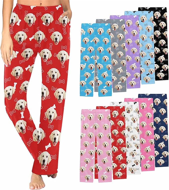 Customized Face Pajama Custom Pajama Pants with Photo for Women Mom