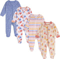 Onesies Brand Baby Girls' 4-pack Sleep 'N Play Footies Multi Pack