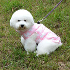 SMALLLEE_Lucky_Store New Various Pet Cat Dog Soft Padded Vest Harness Small Dog Clothes Pink Bow, Model: BFL049-Pink-L, L(Chest 17.7" Back 15.0")