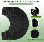 8 Pack 0.5 in Thickness Carbon Filters Compatible with Model 4, Cat Litter Box Filters Replacement to Absorb Odors Control Damp from Pets and Keep Home Fresh