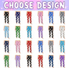 Custom Couple Pajama Pants Sock with Funny Face, Personalized PJ Anniversary Birthday Women Men Pants
