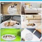KOOLTAIL Cat Cooling Mat, Upgraded Two Sided Cooling Pad for Dogs Cats Puppy, Soft Summer Pet Sleeping Blanket Kennel to Keeping Cool, Washable Dog Mats for Crate Sofa Bed Outdoor, Round, Gery