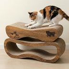 Cat Scratcher, 2 in 1 Cat Scratching Board, Cat Cardboard, Scratch Lounger for Cats as Beds & Furniture, Large, 27.44 x 9.06 x 9.06 inch