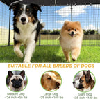 Gotland Dog Kennel Outdoor 10 x10 x6 FT, Dog Cage Outdoor for Medium/Large Dogs with Waterproof Roof Double Secure Locks Ground Spikes, All Weather Heavy Duty Dog Enclosure for Backyard Farm Ranch