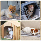 Tuanse 4 Pack Ultra Soft Dog Cat Bed Mat Small Animal Guinea Pig Bed with Cute Print Reversible Fleece Dog Crate Kennel Pad Cozy Washable Thickened Hamster Pet Beds Mat(21 x 14 Inches,Gray)