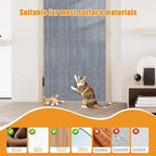 Cat Scratching mat Self-Adhesive, Trimmable Furniture Protector for Couch, Sofa, Wall & Cat Trees - Durable Scratch Pad with Nano Tape, DIY Climbing Carpet for Indoor Cats (Light Grey, 23.6"x15.8")
