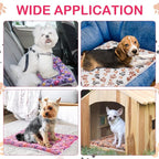Tuanse 4 Pack Ultra Soft Dog Cat Bed Mat Small Animal Guinea Pig Bed with Cute Print Reversible Fleece Dog Crate Kennel Pad Cozy Washable Thickened Hamster Pet Beds Mat(23 x 18 Inches,Vivid Color)
