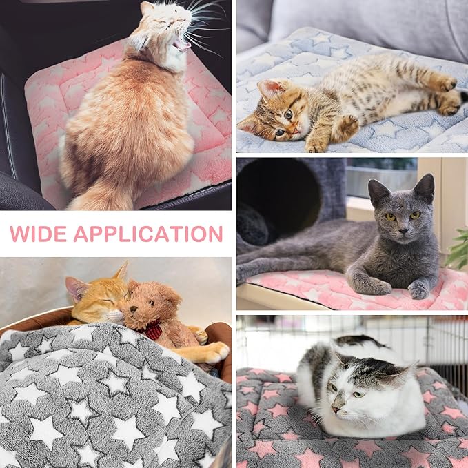 VitalCozy 4 Pcs Dog Crate Pads, Ultra Soft Warm Washable Anti-Slip Kennel Bed Mat for Pets, Reversible, Replaceable, Cozy Cage Liner for Small Medium Large Dogs and Cats(18 x 24 x 1.6 Inch,Colorful)