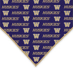Washington Huskies Officially Licensed Bandana for Dogs and Cats | Fits Pets Great Gift Idea | Easy-to-Tie (Small, 13")