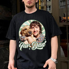 H-DEWALL Custom Shirts Custom Bootleg Rap Shirt for Him Custom Face Shirt with Photo Pet Custom Tees Gift for Dog Cat Lover