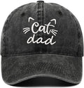 CORIRESHA Cat Mom Baseball Cap Washed Denim Cotton Adjustable Unisex Hat