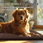 Dog Bed Crate Mat, Soft Durable Washable Anti-Slip Kennel Pad for Dogs & Cats, Reversible (Dark Brown, M(30"*20"*1.5"))