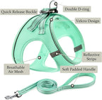 Dog Harness with Leash Set, No Pull Adjustable Reflective Step-in Puppy Pet Vest Harnesses for Small Medium Large Dogs and Cats,Green XS