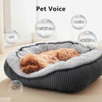 SIWA MARY Medium Dog Bed for Medium Large Dogs, Rectangle Dog Bed Medium Size Dog, Washable Orthopedic Pet Bed, Durable Calming Puppy Bed with Anti-Slip Bottom(30"x 24"x 9")