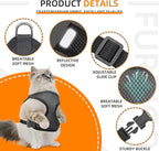 AirTag Cat Harness and Leash for Walking, Integrated Cat Vest with 100% Waterproof Air Tag Holder, Escape Proof Reflective Adjustable Vest Harnesses with Apple Air Tag Case for Cats, Kittens, Puppies